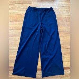 Old Navy High Waisted PowerSoft Wide Leg Pants - Navy Blue - Size Large
